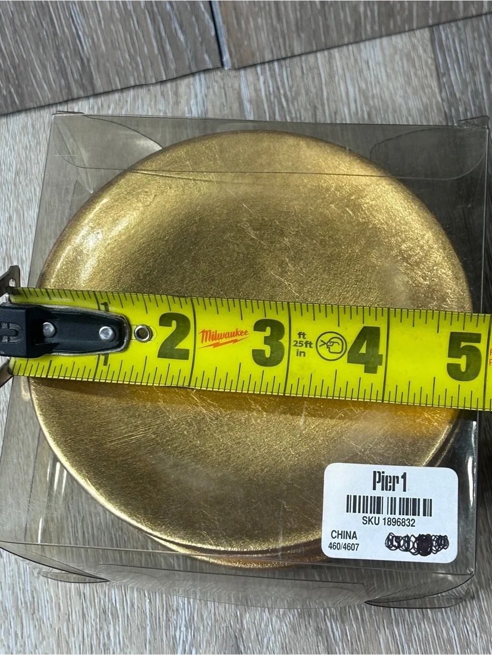 Pier 1 Gold Leaf Coasters Set of 6 •Metallic Round Drink Coasters • Hostess Gift